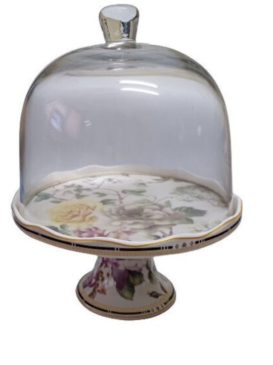 Καρβούνης Floral Τουρτιέρα Γυάλινη με Καπάκι & ...