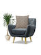 Liolios Home Μαξιλάρι Καναπέ Clusp από 100% Βαμβάκι Sandy Brown 50x50εκ.