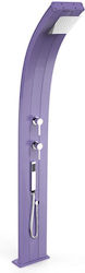 Status Design Pool Shower Solar Aluminum Purple