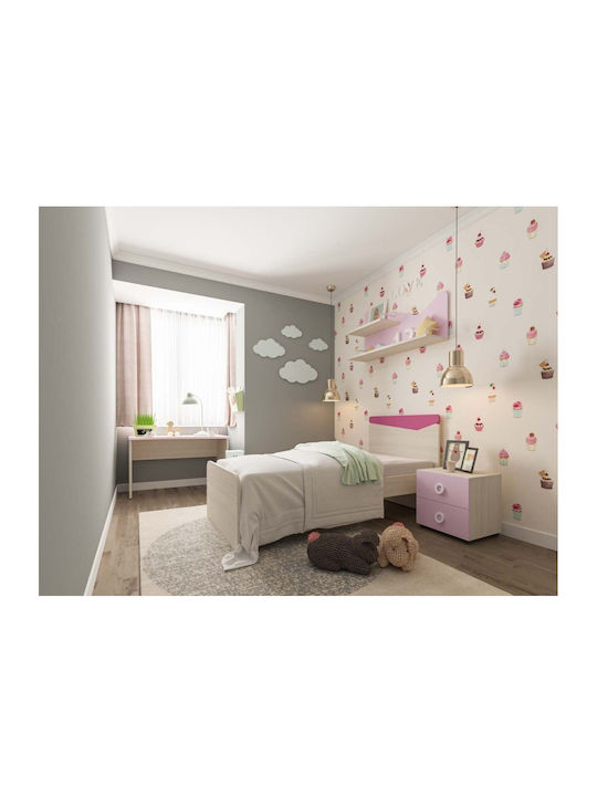 Set de Dormitor pentru Copii Folder 3buc cu Pat pentru Saltea 90x200buc