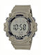 Casio Illuminator Γυναικείο Ρολόι 51mm Μπαταρίας με Μπεζ Καουτσούκ Λουράκι