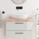vidaXL Countertop without Sink L80xW50xH6cm Raw solid wood