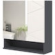 Kleankin Countertop without Sink with Mirror L55xW17xH55cm Gray