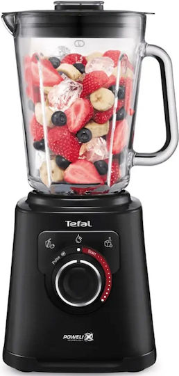 Tefal PerfectMix+ Μπλέντερ με Γυάλινη Κανάτα 2 lt 1200W Μαύρο