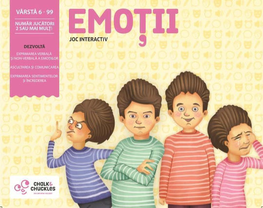 Chalk & Chuckles Joc Interactiv - Emotii Joc Educațional de Cunoștințe pentru 6+ ani Ani