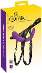 You2Toys Soft Harness με Διπλό Dildo σε Μωβ Χρώμα You2Toys Soft Harness με Διπλό Dildo σε Μωβ Χρώμα