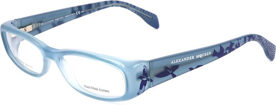 Alexander McQueen Γυναικείος Κοκκάλινος Σκελετός Γυαλιών Μπλε