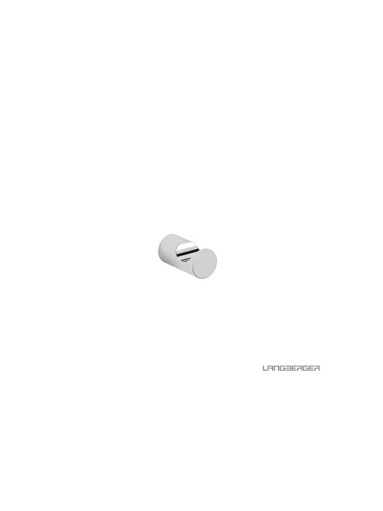 Langberger Series Άγκιστρο Μπάνιου Μονό με Βίδες ​1.6x3cm Ασημί