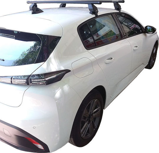 Menabo Метални Таванни Стелки За Автомобил За Peugeot 308 2021+ Комплект С Крака Сребристи МП.P308.10