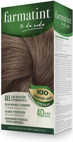 Farmatint Βαφή Μαλλιών Χωρίς Αμμωνία 4d-Castaño Dorado 135ml