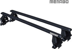 Menabo Bare de Acoperiș Metal pentru BMW Seria 5 Kia Picanto Honda Civic Audi 90 Ford Fiesta Jeep Grand Cherokee Hyundai Accent Mazda 2 Daewoo Magazin online Lanos Chevrolet Kalos (Set cu picioare) Argintie