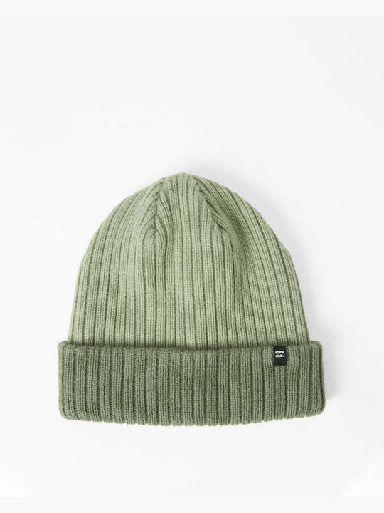 Billabong Arcade Beanie Unisex Beanie with Rib Knit in Green color