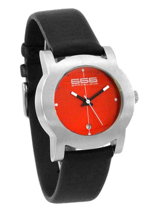 666 Barcelona Women's Watch with Black Metal Bracelet