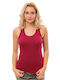 Women's T-Shirt with Spaghetti Strap Bordeaux