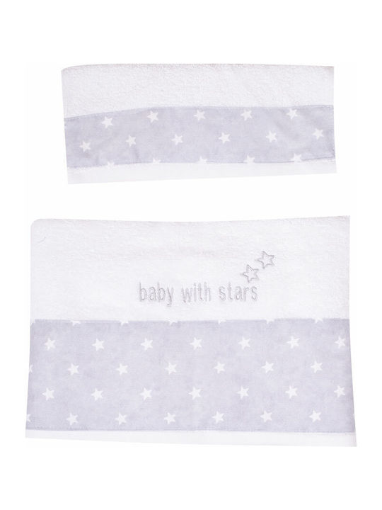 Figlio Bino Set Babyhandtücher 2 Stück Grey