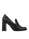 Leder Pumps Schwarz