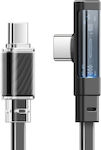 Mcdodo Angle (90°) / LED USB 3.0 Cable USB-C male - USB-C 65W Μαύρο 1.8m (CA-3453)