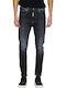 Men's Elastic Jeans Pants with Relaxed Fit Black