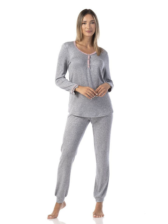 Secret Point Winter Women's Pyjama Pants Grey