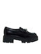 Δερμάτινα Γυναικεία Loafers σε Μαύρο Χρώμα