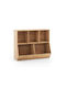 Costway Spielzeug Aufbewahrungssystem aus Holz Braun 90x40x76cm 1Stück