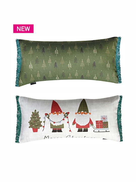 Kentia Weihnachtsdekoratives Kissen Rechteckig Grün 30x60cm