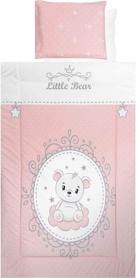 Lorelli Set Für Krippe Little Bear Pink 4Stück