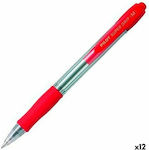 Pilot Supergrip Stilou 0.4mm cu Roșu Cerneală 12buc