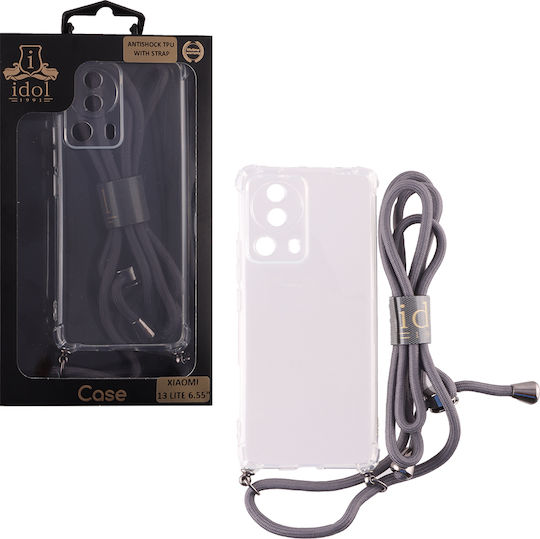 Idol 1991 Antishock Air Back Cover Silicone with Strap Transparent (Xiaomi 13 Lite)