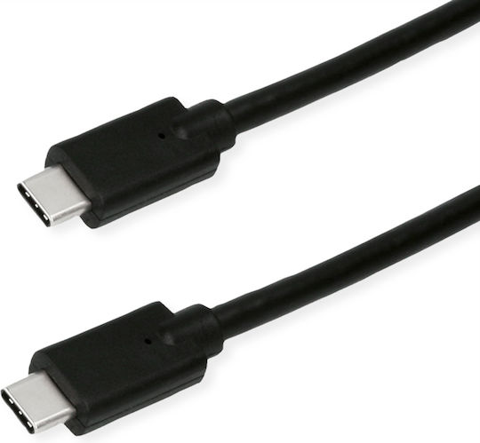 Roline USB 3.2 Cable USB-C male - USB-C 100W PD Μαύρο 1.5m 11.44.9072-10