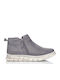 Leather Women's Ankle Boots Gray