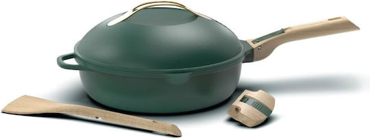 Cookut Fabulous Pan With Lid made of Aluminum with Non-Stick Coating Canopy Green 28cm