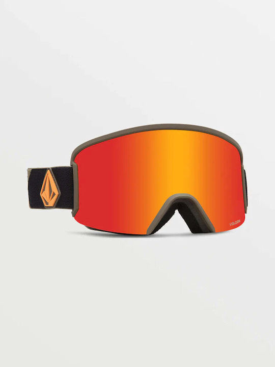 Volcom Ski & Snowboard Goggles Kids Black with Lens in Orange Color