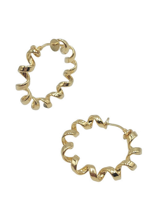 Earrings Hoops made of Silver Gold Plated