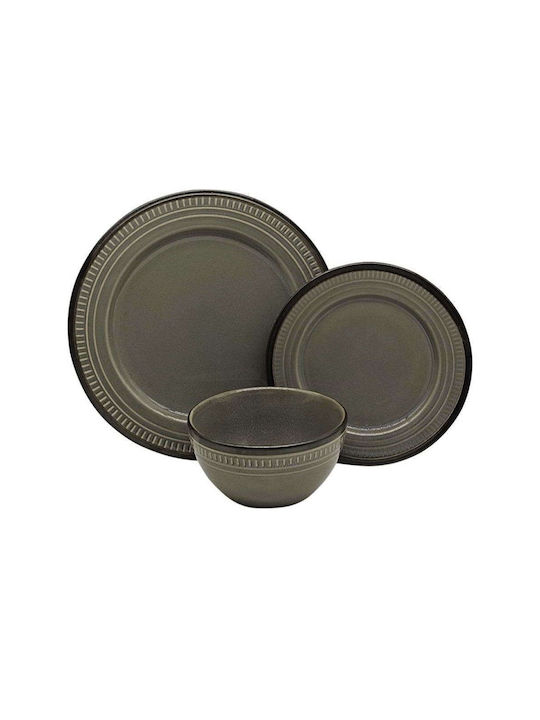 Fylliana Ceramic Dinnerware Set Gray 18pcs