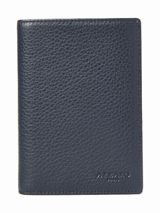 Leather Men's Wallet Cards with RFID Blue