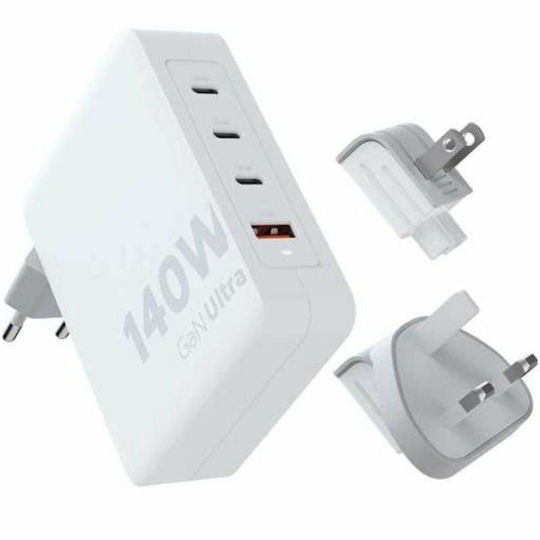 Xtorm Xtorm Drahtloser GaN 140W Power Delivery Handyladegerät Weiß (XVC2140)