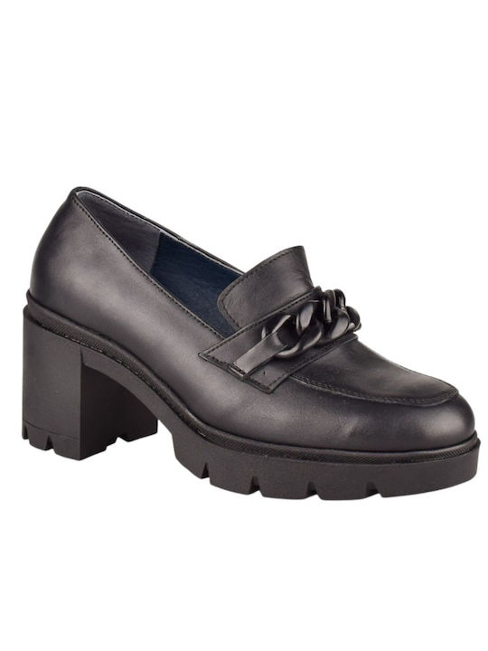 Yfantidis Leather Black Heels