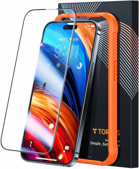 Torras Tempered Glass Μαύρο (iPhone 14 Pro)