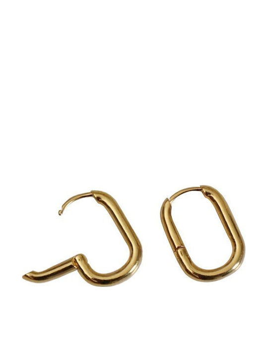 ecarla Earrings Hoops Gold Plated