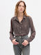 Μακρυμάνικο Γυναικείο Πουκάμισο cashmere brown