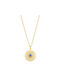 Vogue Necklace from Gold Plated Silver with Zircon