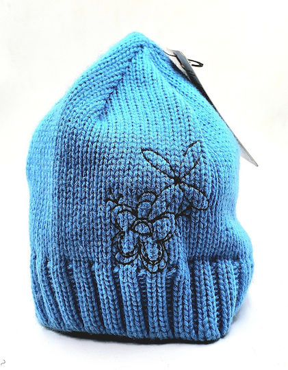New Sunflake Beanie Γυναικείος Σκούφος Πλεκτός σε Μπλε χρώμα