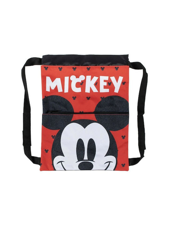 Mickey Mouse Clubhouse Παιδική Τσάντα Πουγκί Κόκκινη