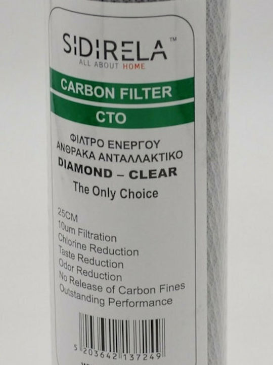 Sidi Home Plast Countertop and Under Sink Water Filter Replacement made of Activated Carbon Diamond and Clear 10 μm