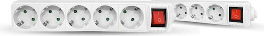 Geyer Power Strip 5 Positions with Switch and Cable 1.5m