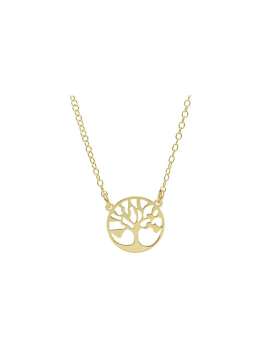 Mentzos Halskette Baum aus Gold 14K