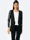 Dress Up Damen Leder Blazer Black