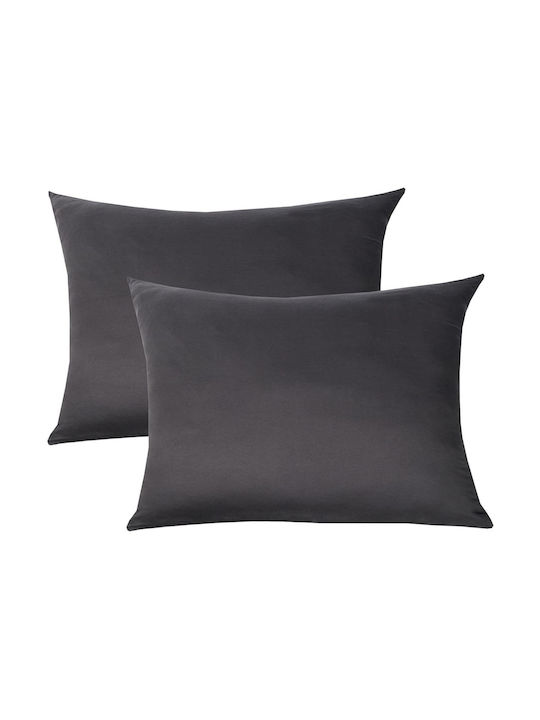 Livessa Față de pernă Dhlf din 100% Bumbac Anthracite - Anthracite 2buc 30x50cm.