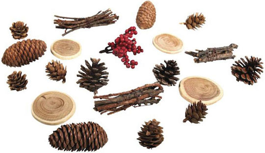 Rayher Christmas Decorative Element for DIY Crafts Brown 20pcs